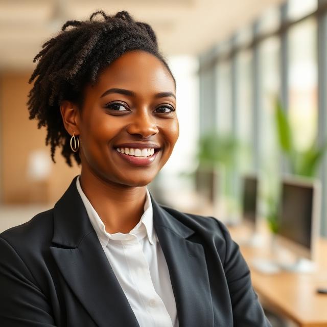 Professionnelle souriante